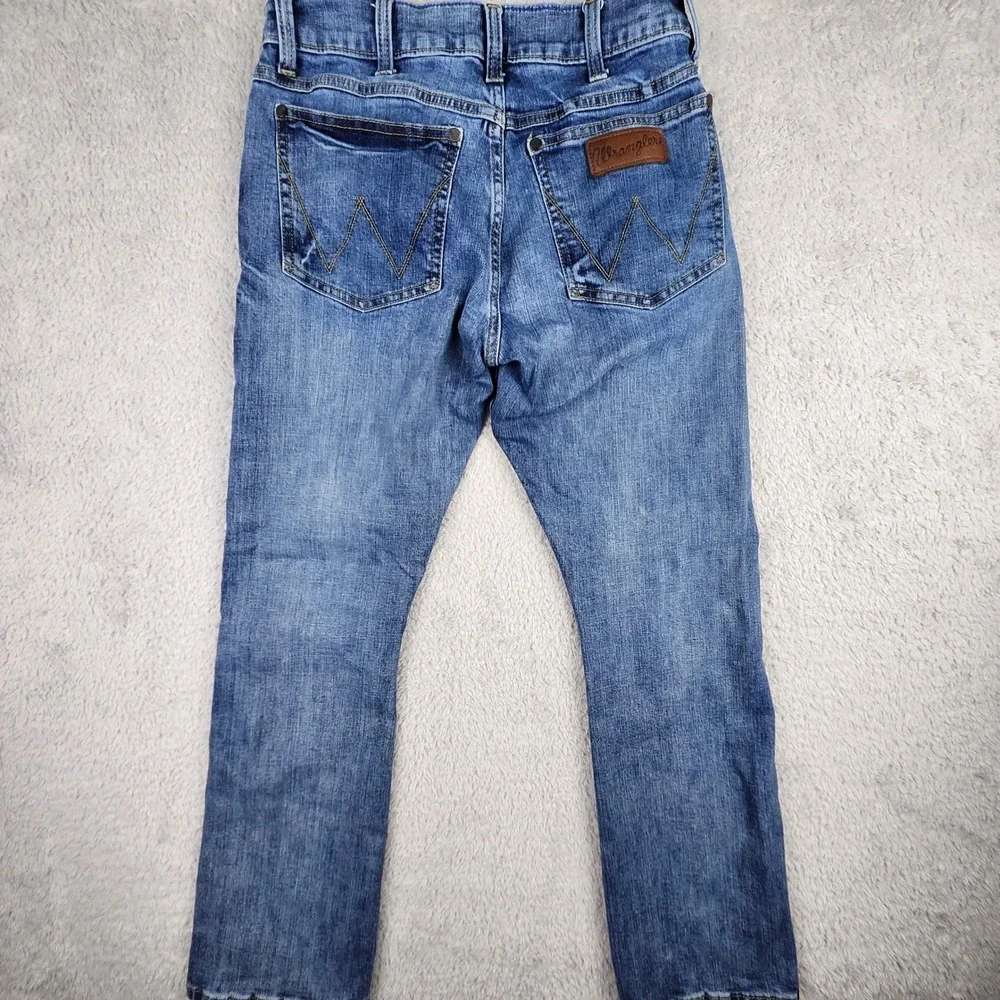 Wrangler Retro Slim Boot Jeans Mens 29x32 (fits 30x30) Blue Denim Western Cowboy